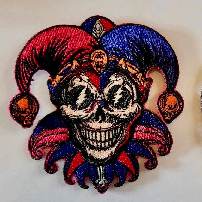 Jester OG Merry Prankster Grateful Dead Stealie 4” Made Made To Order Sew On Patch Stealie