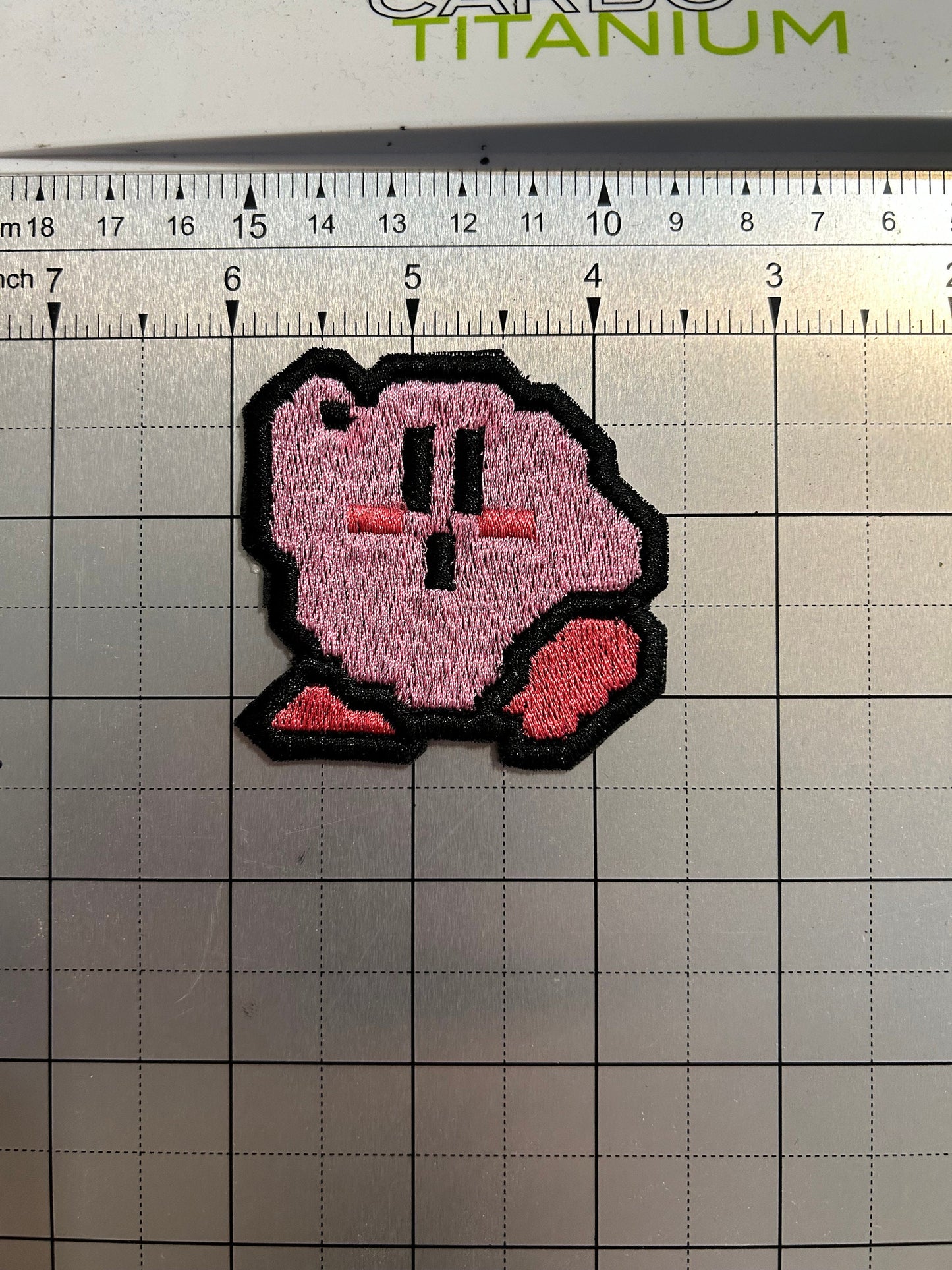 Kirby 8bit Embroidered iron on Patch 2.5”x 2.5” – NES Classic