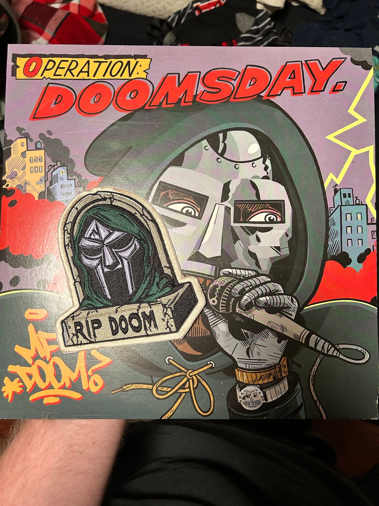 RIP MF DOOM Patch 4.5” x 5.5” inches / Madvillain / King Geedorah / Iron On Patch with Free Sticker!