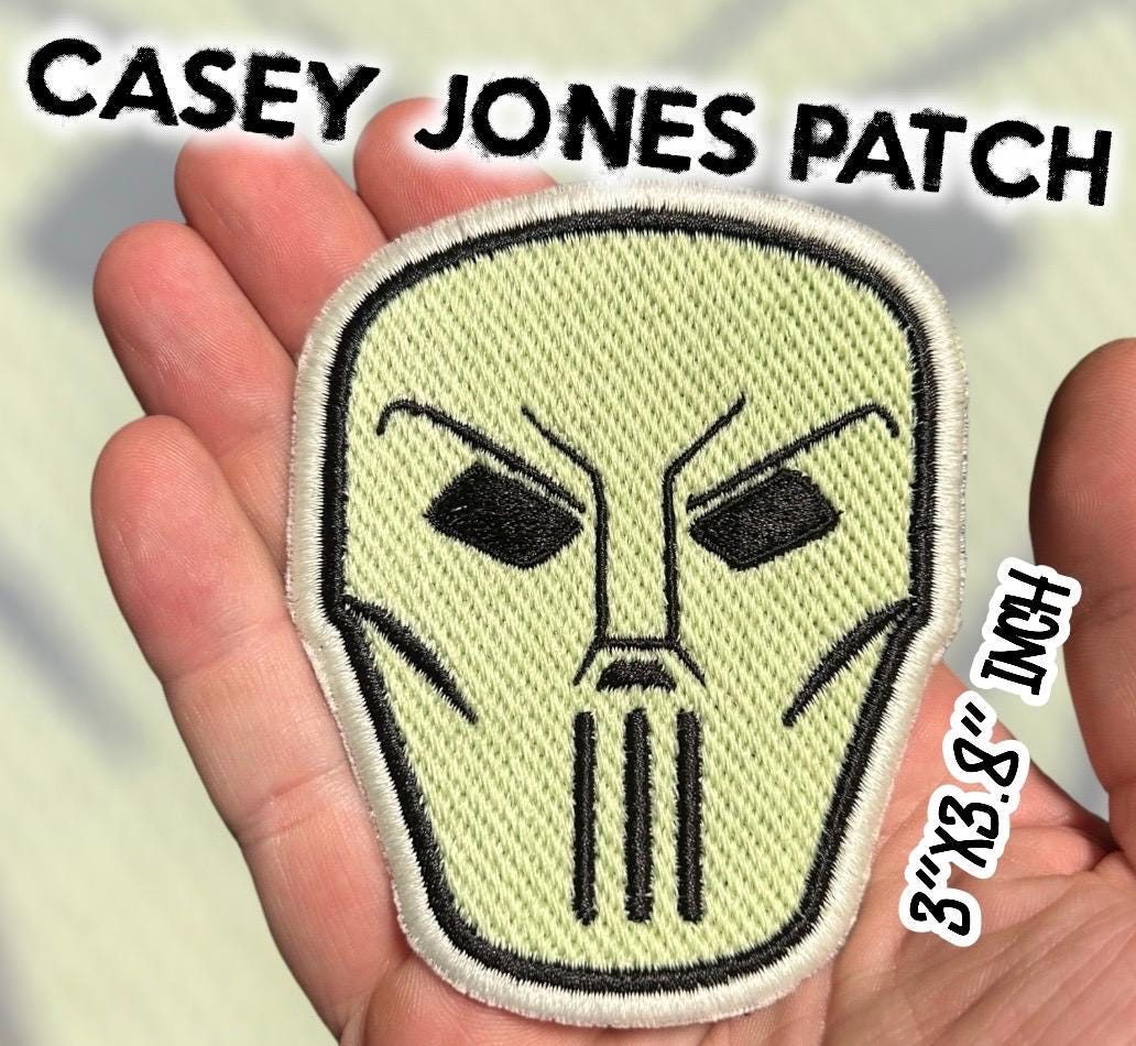 Casey Jones Iron On Patch Glow In the Dark