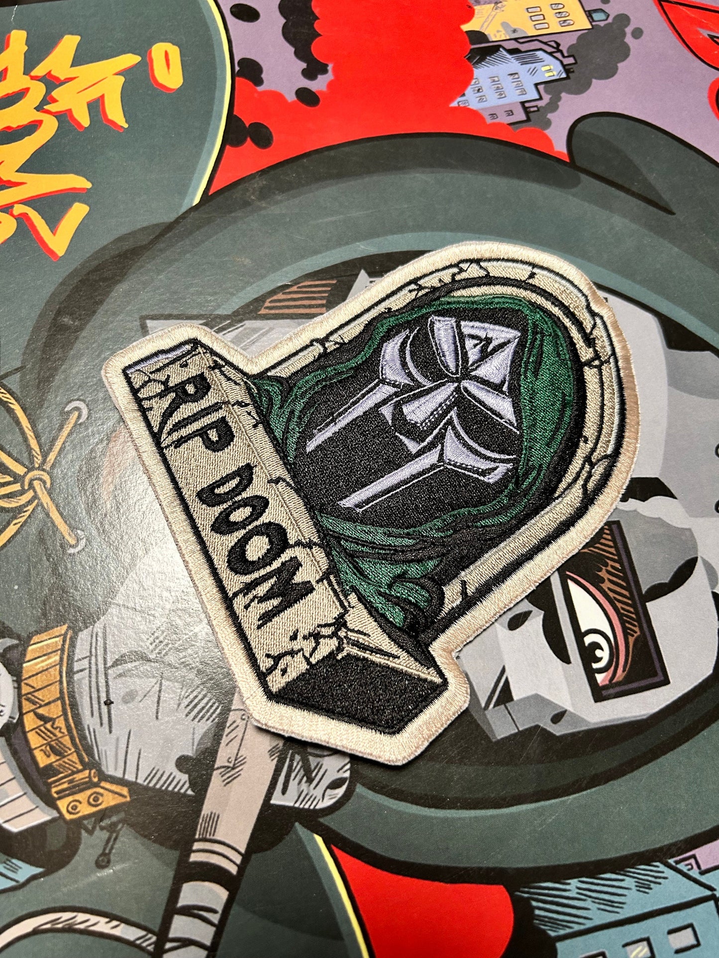 RIP MF DOOM Patch 4.5” x 5.5” inches / Madvillain / King Geedorah / Iron On Patch with Free Sticker!