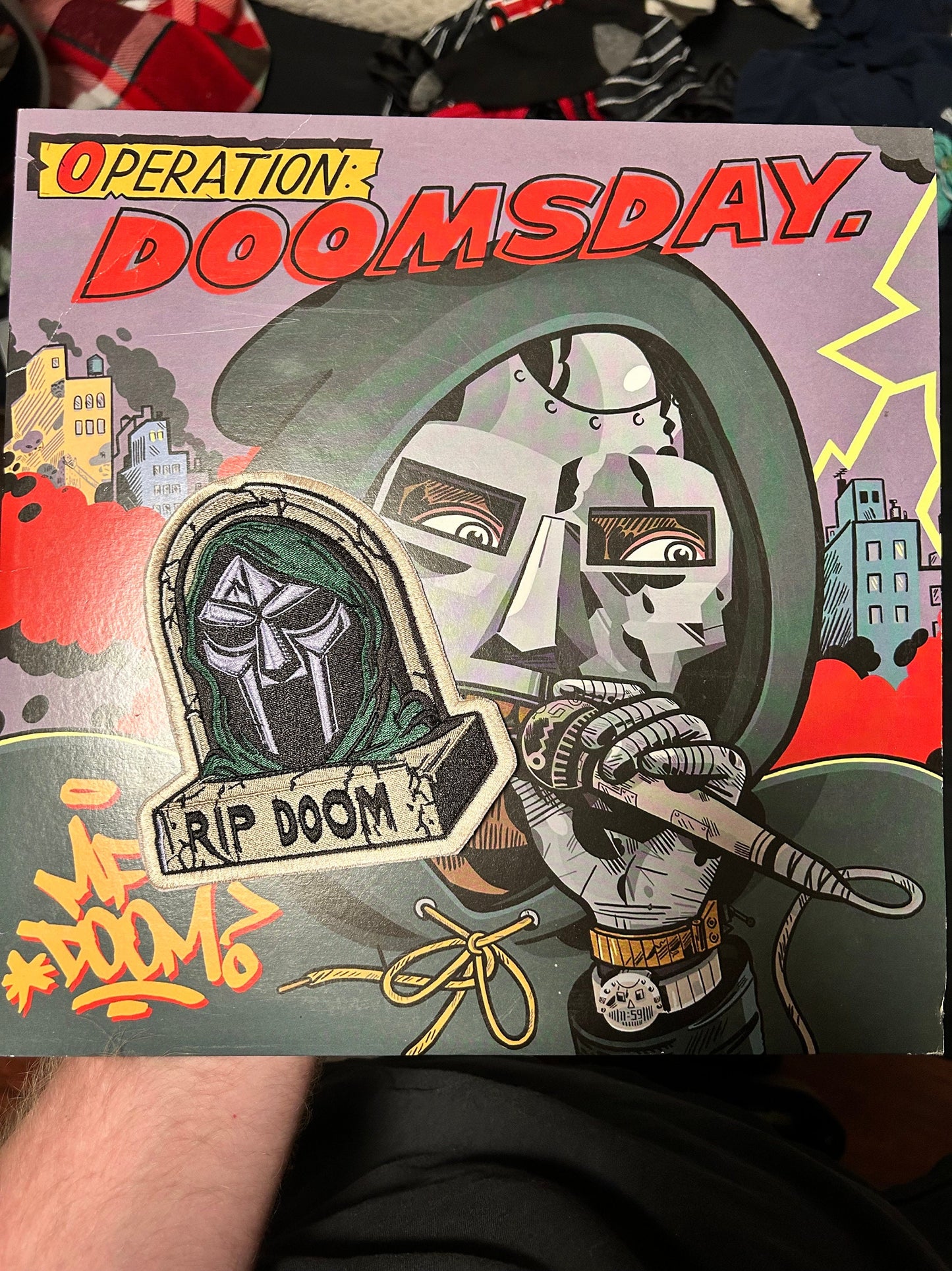 RIP MF DOOM Patch 4.5” x 5.5” inches / Madvillain / King Geedorah / Iron On Patch with Free Sticker!