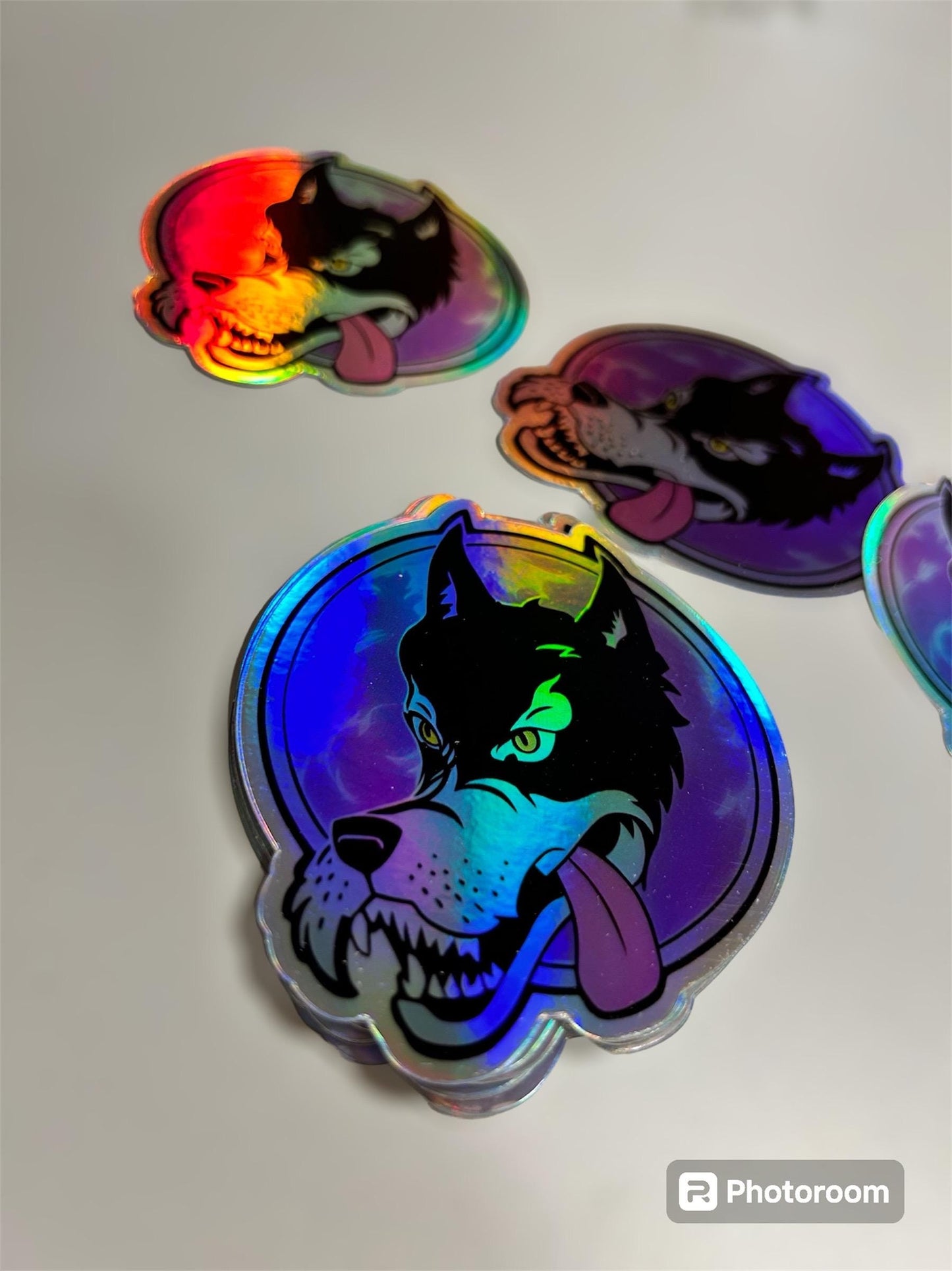DASTARDLY Wolf Purple / 3.4” inch HOLOGRAPHIC / Grateful Dead Sticker
