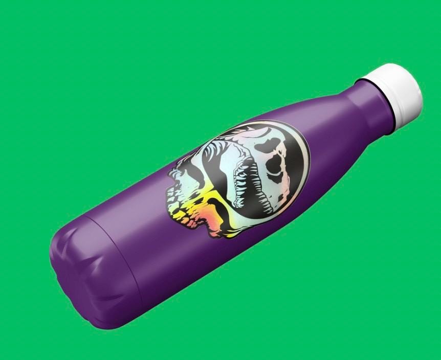 Jurassic Stealie HOLO 3 x 3.89 inch / Jurassic Park Steal Your Face / Grateful Dead