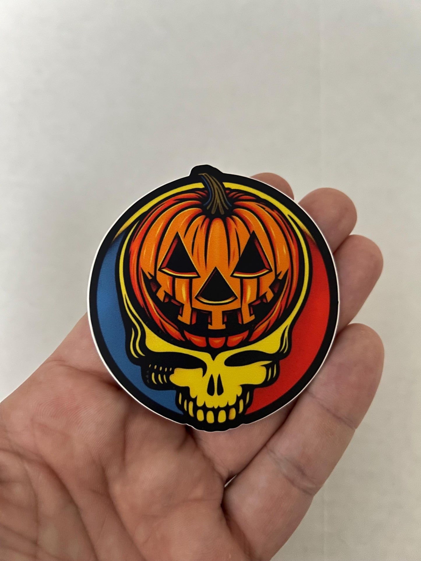 Grateful Dead Pumpkin Stealie Sticker – Halloween 3”