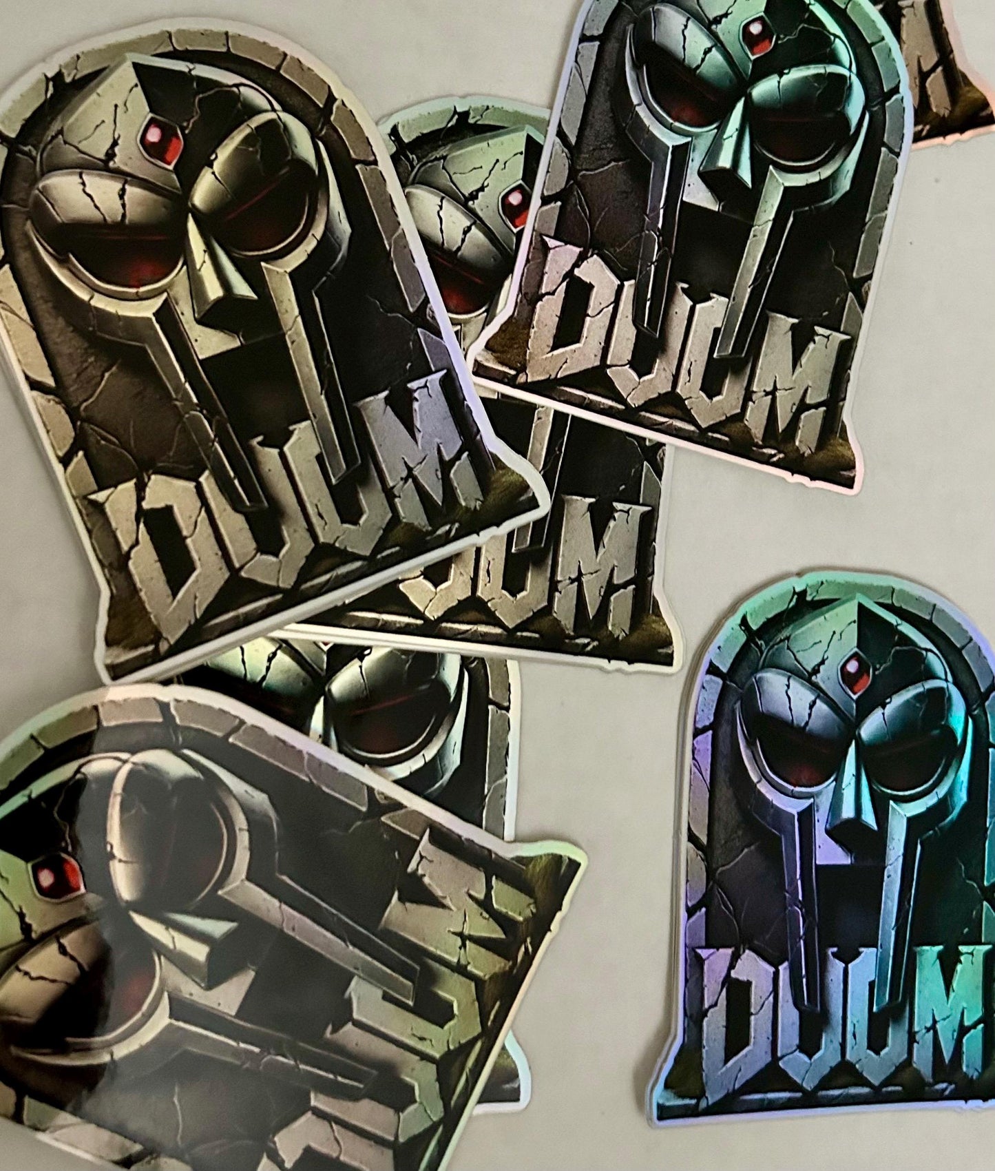 MF DOOM Tombstone Sticker | Rap Legend Mask Decal | 3”x3.5