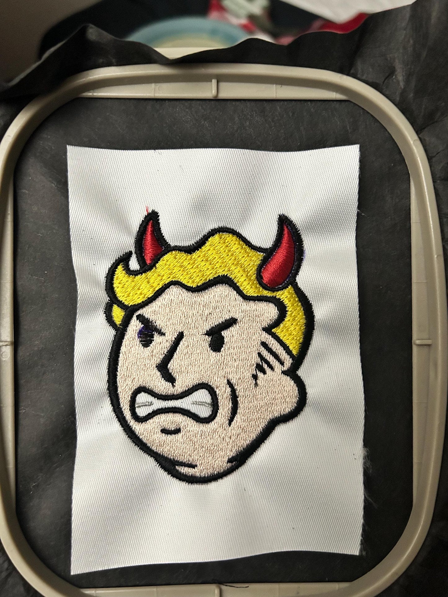 Fallout Vault Boy EVIL Patch Iron On 2.8” x 3.5” inches Embroidered