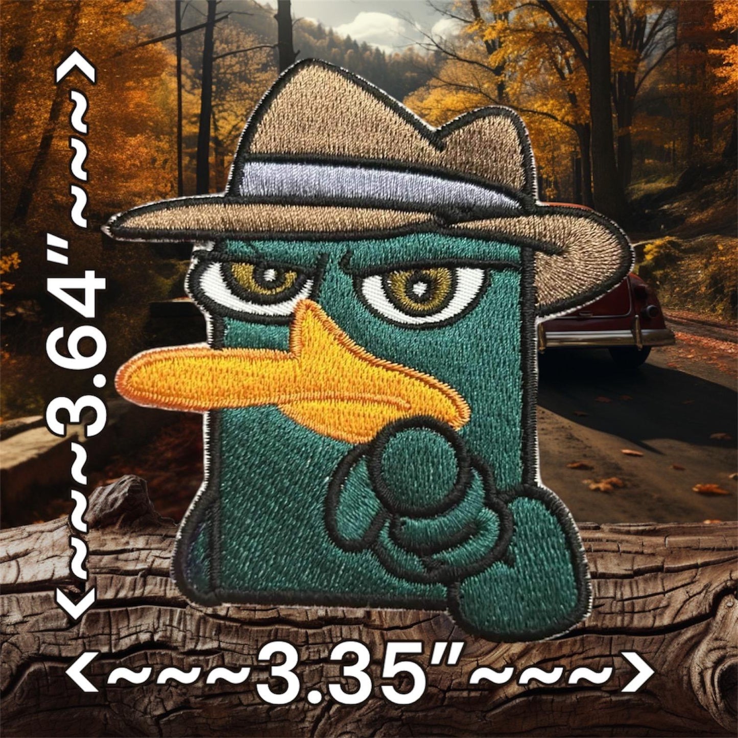 Perry Platypus Patch Iron On 3.35 x 3.6 inch