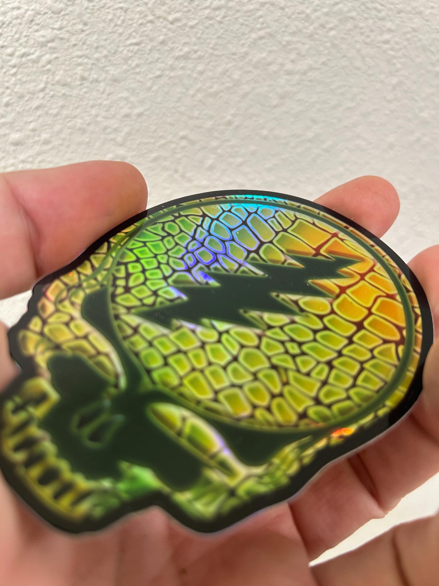 Holographic Green Steal Your Face Crocodile