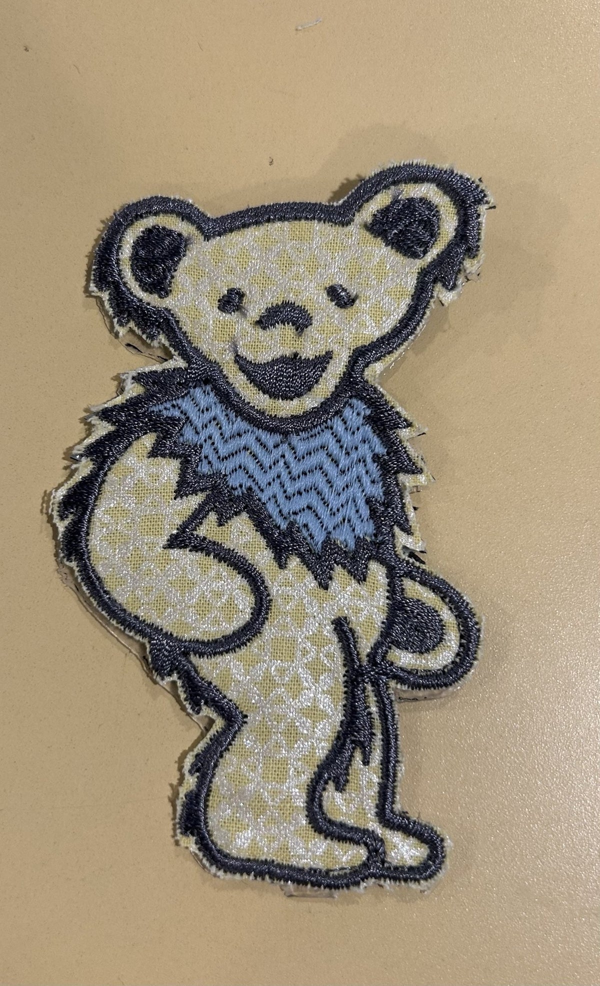 Dancing Bear Appliqué Embroidered Patch – 4 Inch Iron On, Glow in the Dark Option