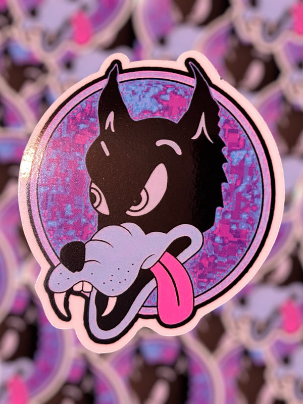 Grateful Dead Dire Wolf Sticker Purple