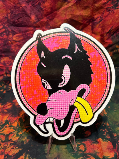 Dire Wolf Strawberry Red 6” in Pack Deal / Jerry Garcia / Grateful Dead Sticker Decal / Waterproof / UV Resistant / Bumper Sticker / Die Cut