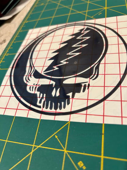 Grateful Dead Stealie Vinyl Decal Purple Black