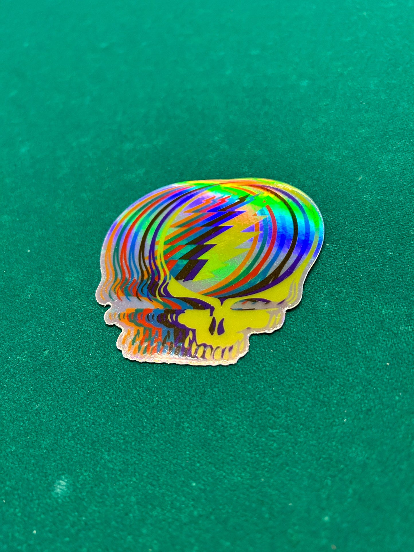 Color Pop Stealie / 3.5 x 3.48 in HOLO Grateful Dead Decal / Die Cut / Steal Your Face / Bumper Sticker / Phone Sticker