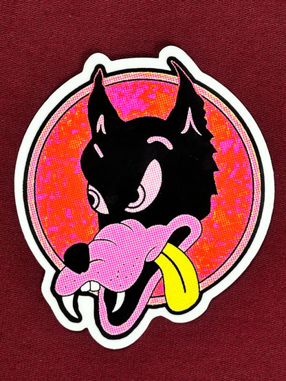 Dire Wolf Strawberry Red 6” in Pack Deal / Jerry Garcia / Grateful Dead Sticker Decal / Waterproof / UV Resistant / Bumper Sticker / Die Cut