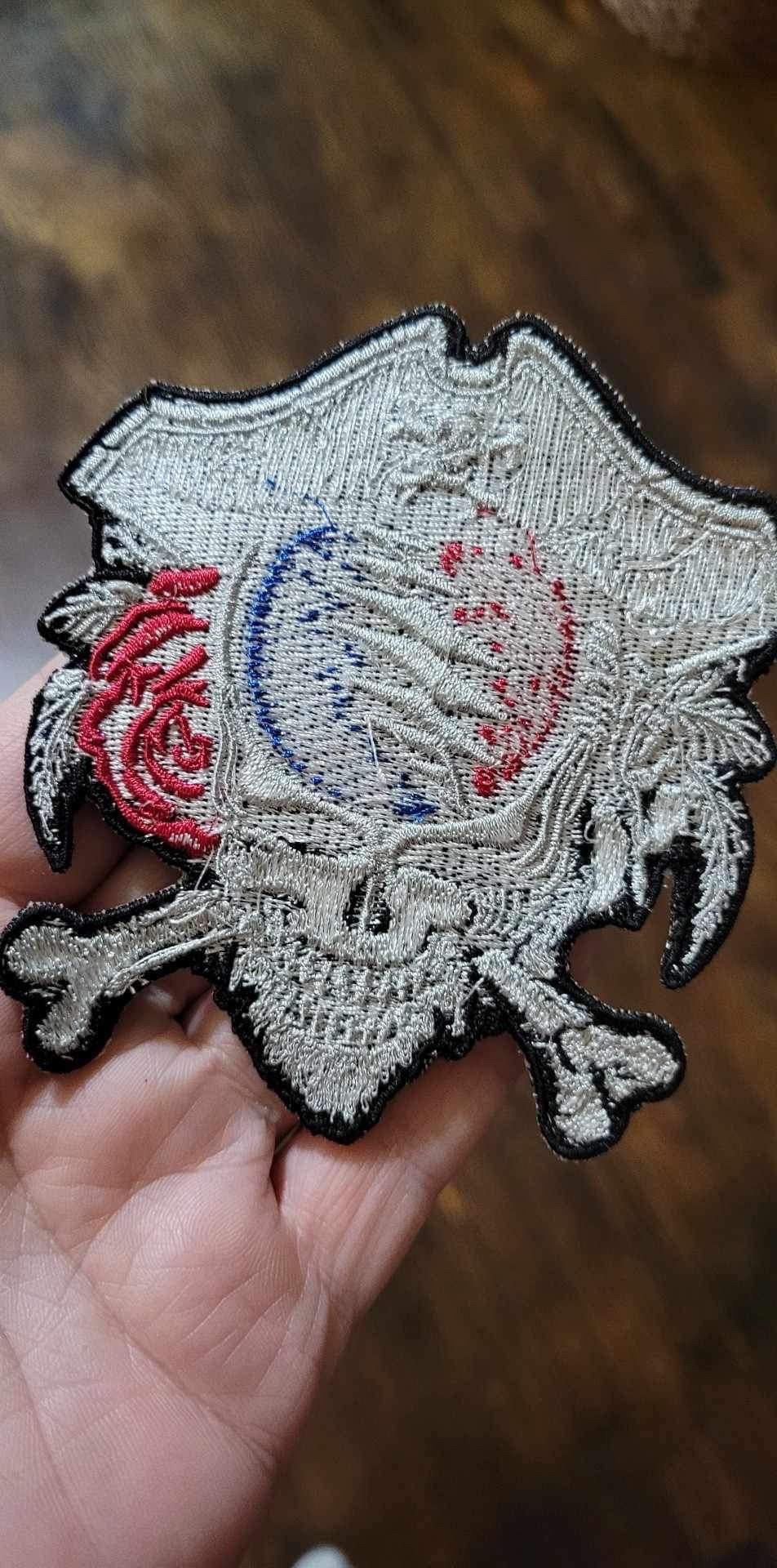 DeadBeard The Dread Pirate Patch / Grateful Dead Stealie 4” AND 6" inch Made Made To Order Iron On Custom Colors or GLOW in the DARK