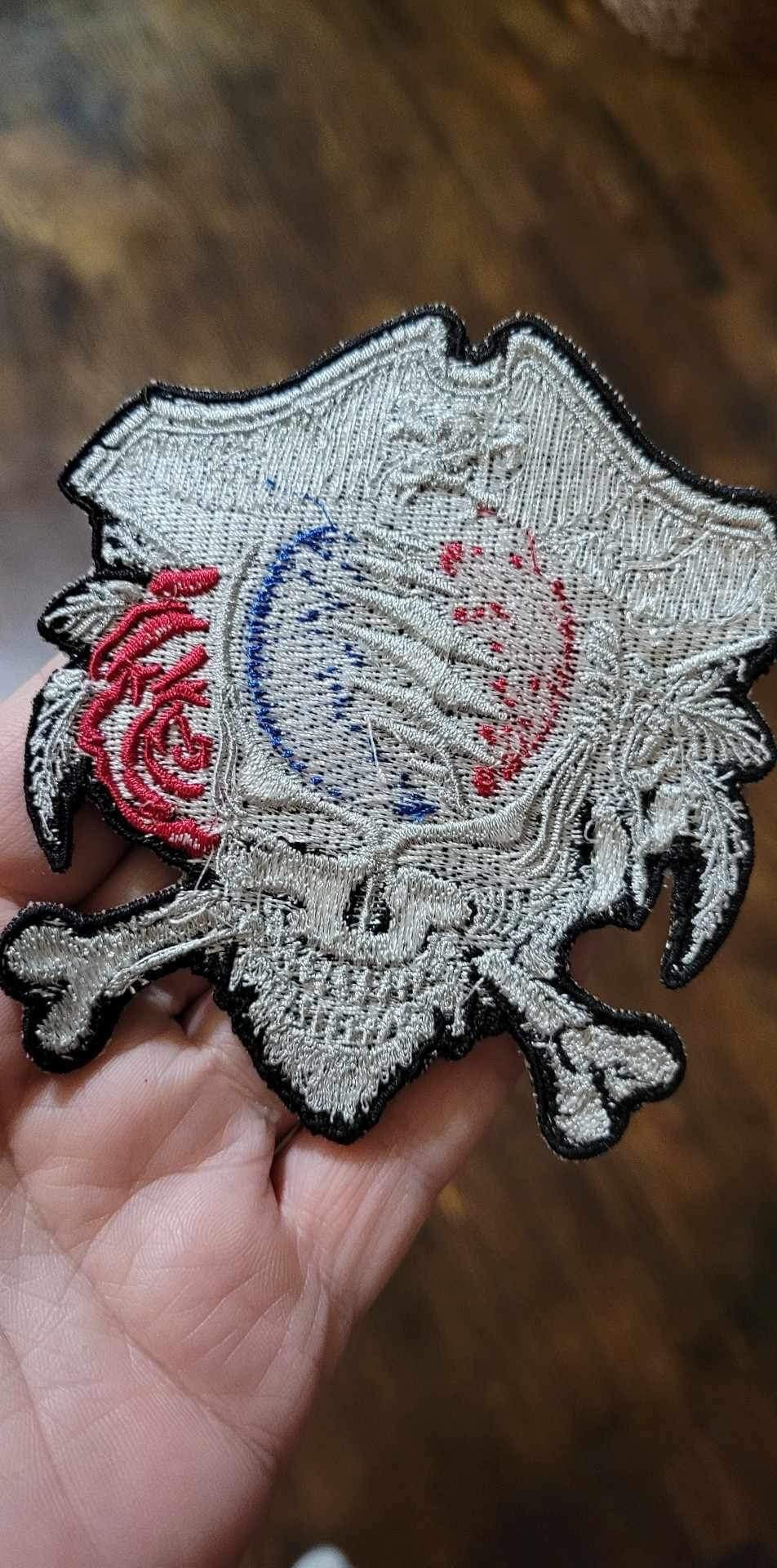 DeadBeard the Dread Pirate Stealie Patch – 4” or 6” Iron On, Glow Option