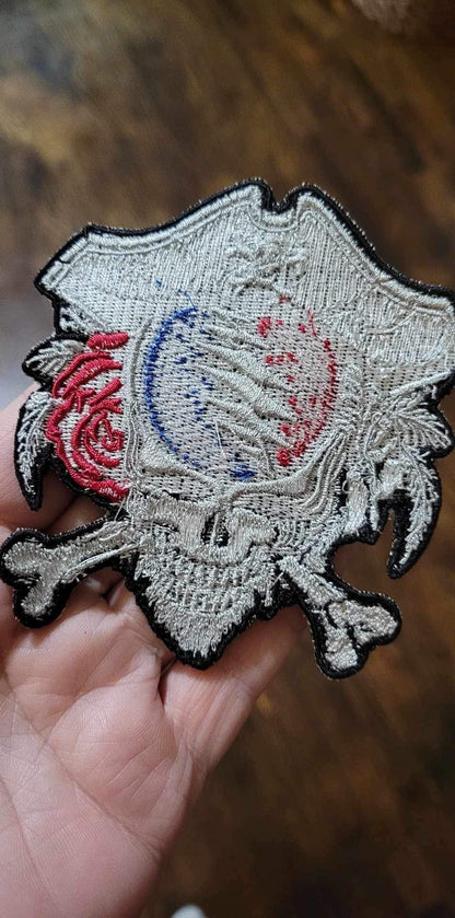 DeadBeard the Dread Pirate Stealie Patch – 4” or 6” Iron On, Glow Option