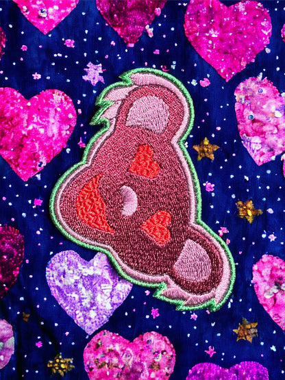 Valentines Day Bear Embroidered Patch Grateful Dead and Co 2.7x4” Iron On Patch Embroidered Hand Made Made To Order