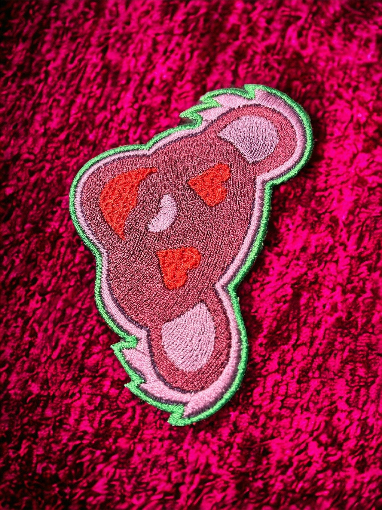 Valentines Day Bear Embroidered Patch Grateful Dead and Co 2.7x4” Iron On Patch Embroidered Hand Made Made To Order