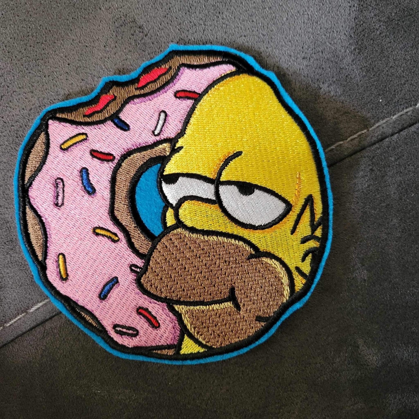 Homer Donut Embroidered Patch – Cartoon sew on patch - Simpsons 5” inch patch on Assorted Felt