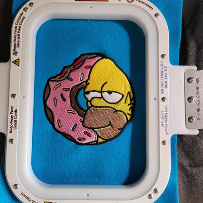 Homer Donut Embroidered Patch – Cartoon sew on patch - Simpsons 5” inch patch on Assorted Felt