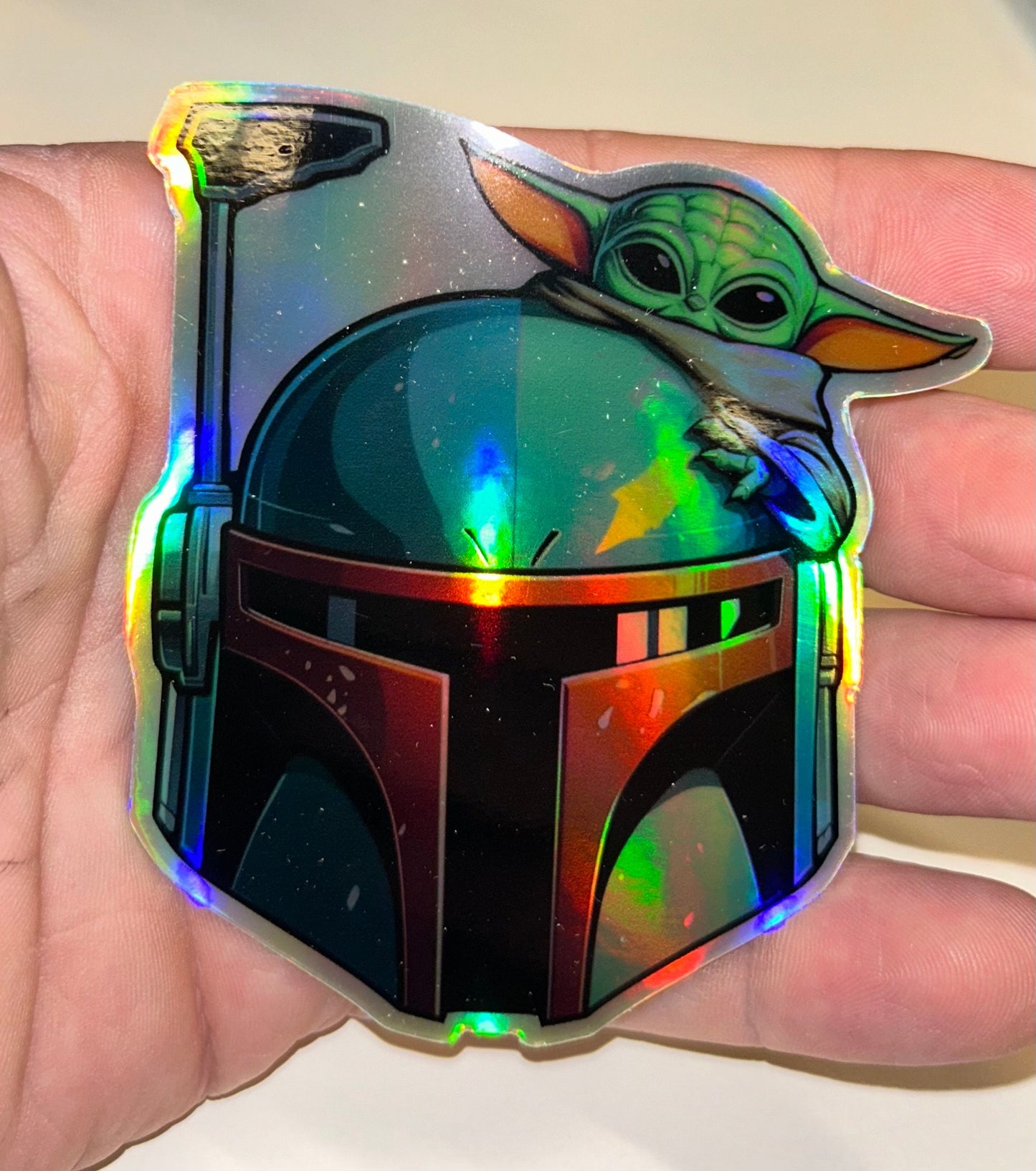 Boba Fett Grogu Decal 3” inch / UV Resistant / Die Cut Laptop Sticker / Phone sticker