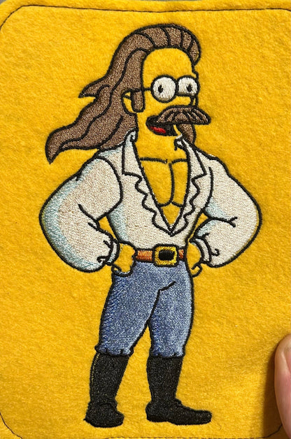Long Hair Ned Flanders Embroidery File