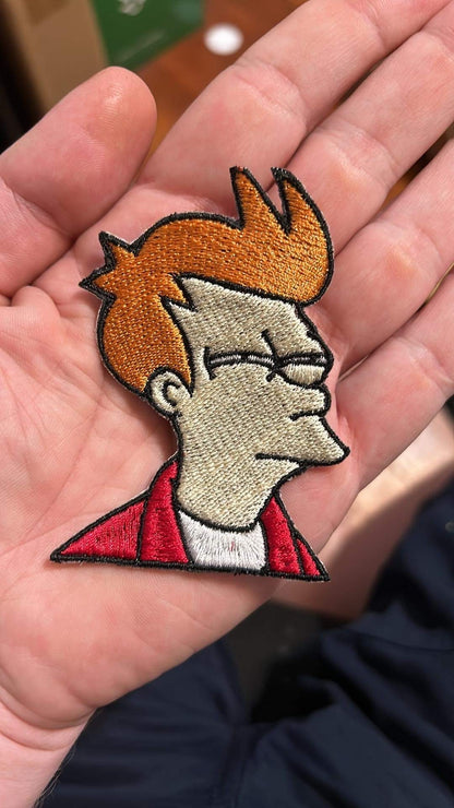 Skeptical Fry Embroidered Patch – Cartoon sew on or iron on patch