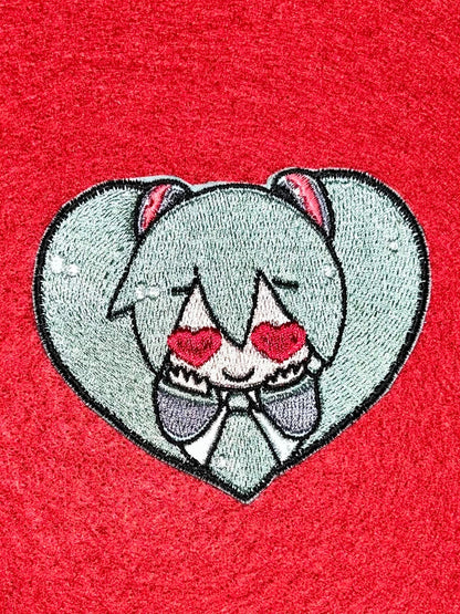 Hatsune Miku Embroidered Patch - 3.25” x 3” - High Quality Felt - Iron-On or Velcro - Handcrafted Fun!