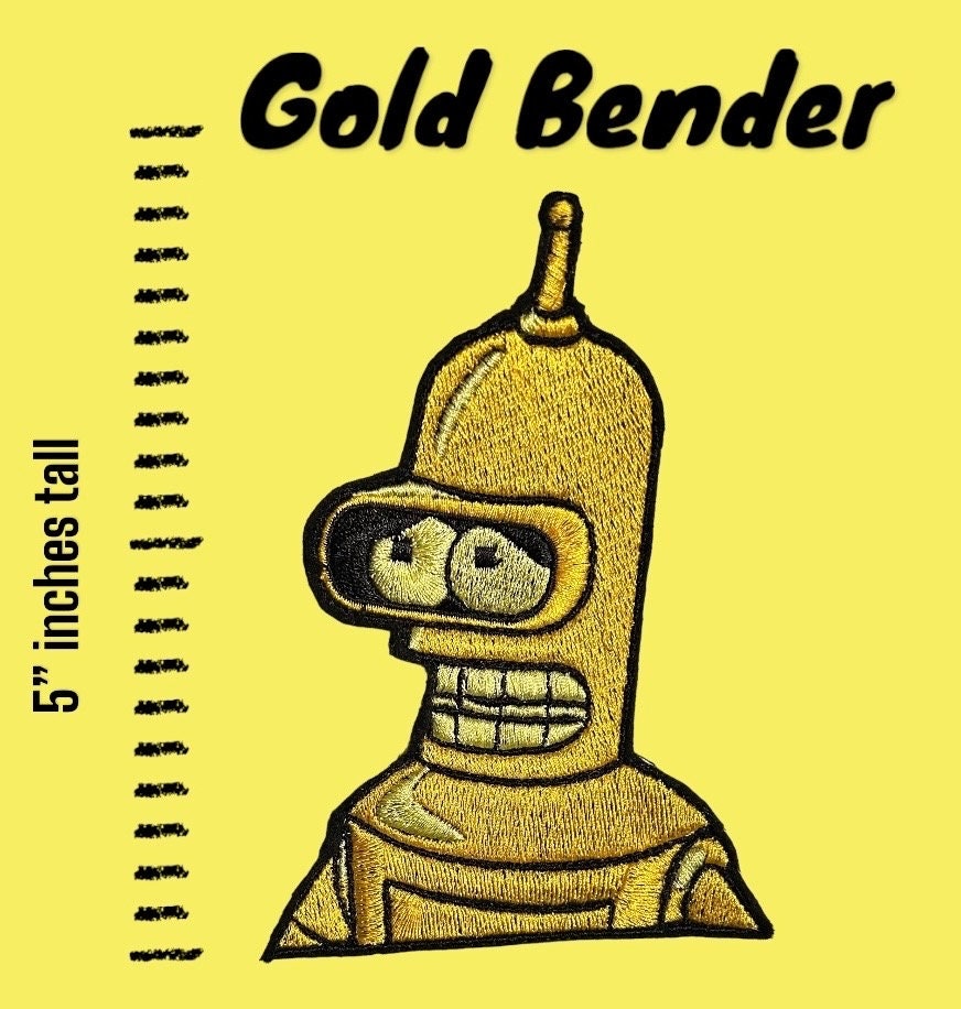Golden bender Embroidered Patch – Cartoon sew on or iron on magnetic or velcro patch