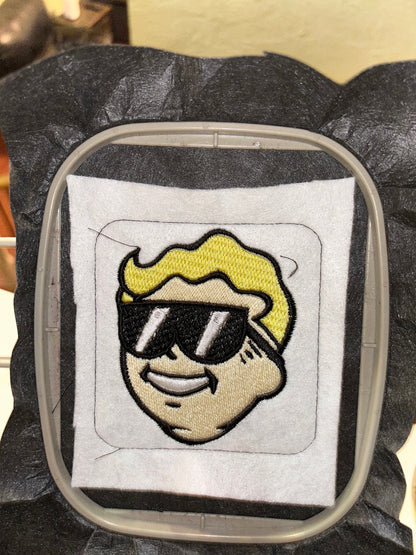 Fallout Vault Boy COOL Patch Iron On 2.8” x 3.5” inches Embroidered