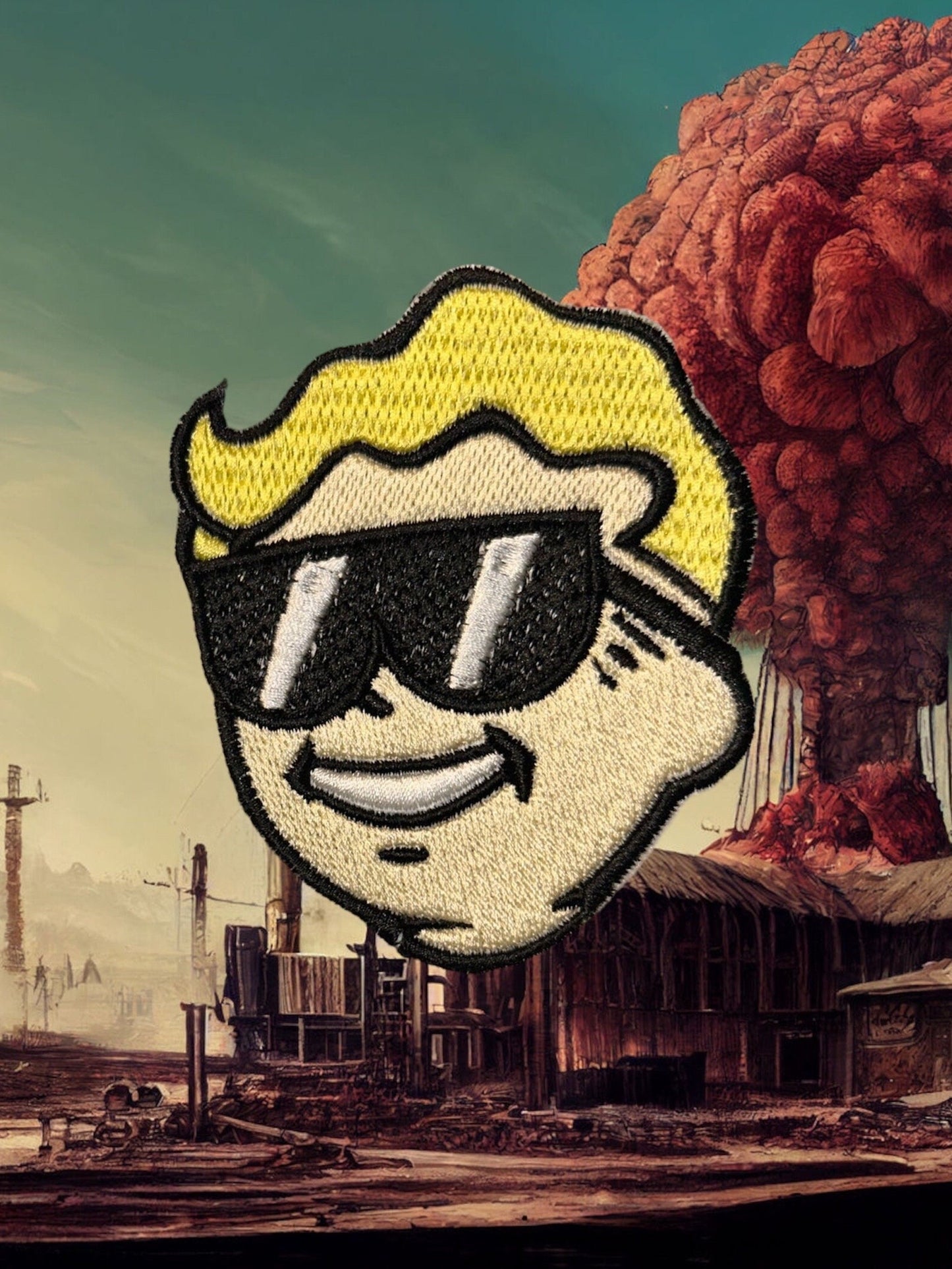 Fallout Vault Boy COOL Patch Iron On 2.8” x 3.5” inches Embroidered