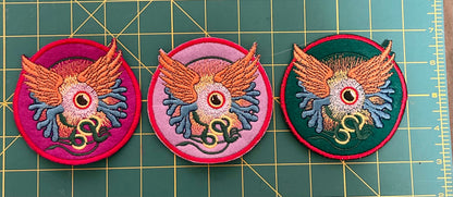 Flying Eye Grateful Dead Patch 3” inch free standing Hand Made Made To Order Sew On Patch Magnet Velcro Iron On
