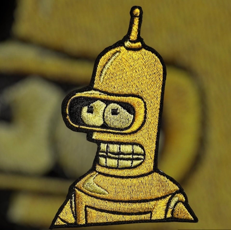 Golden bender Embroidered Patch – Cartoon sew on or iron on magnetic or velcro patch