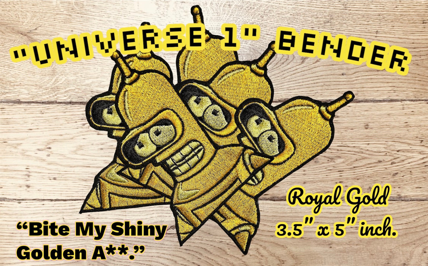 Golden bender Embroidered Patch – Cartoon sew on or iron on magnetic or velcro patch