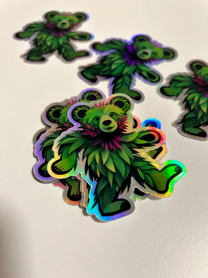 Forest Groove Dancing Bear Holo 3.22” sticker