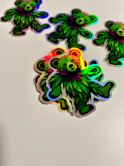 Forest Groove Dancing Bear Holo 3.22” sticker