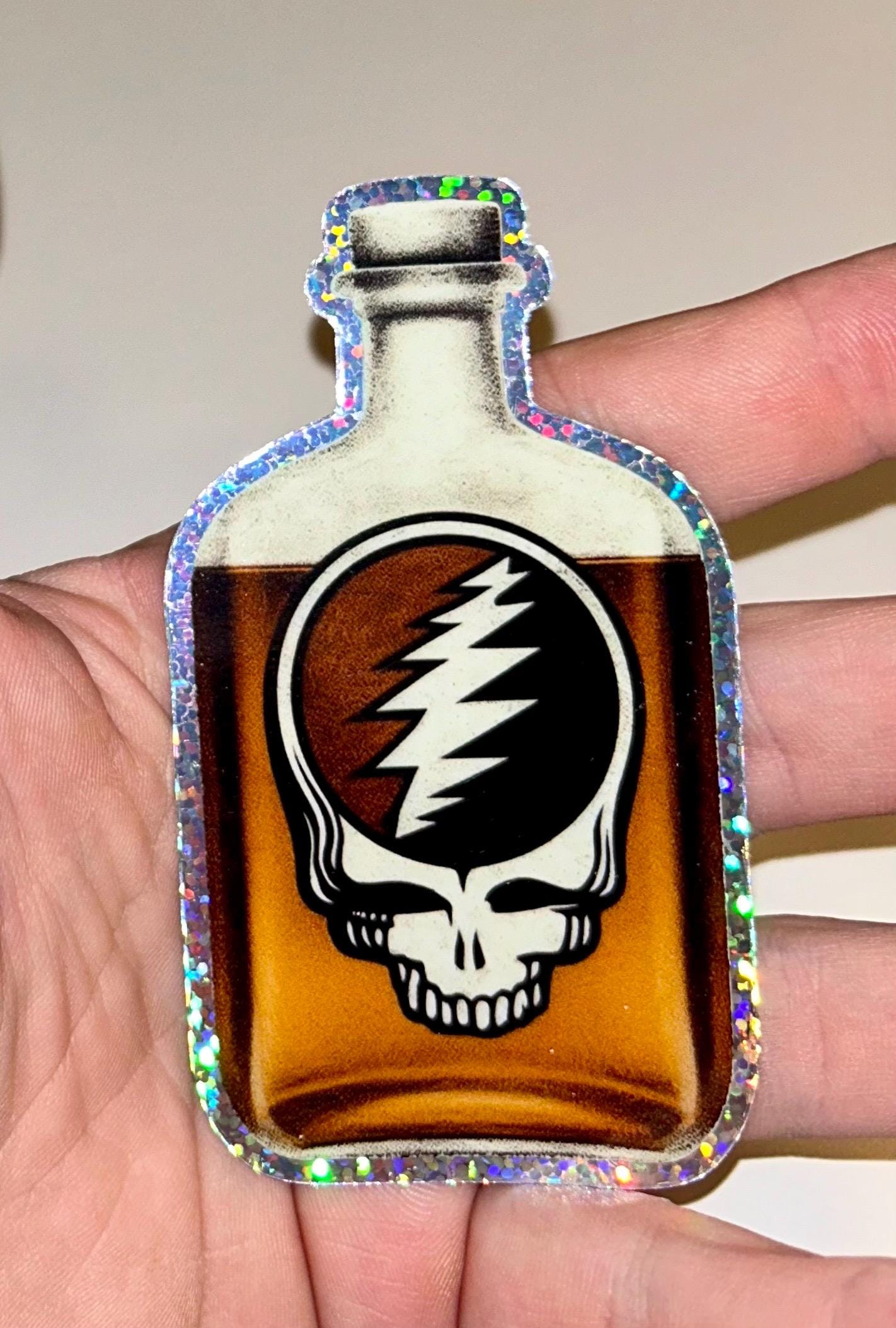 Dusty Bottle Blues Holographic Glitter Sticker 2.22” x 4”