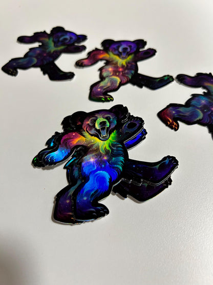 Cosmic Dancing Bear Holo 3” sticker