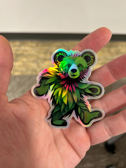 Forest Groove Dancing Bear Holo 3.22” sticker