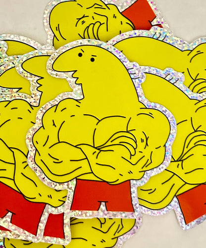 Muscle Charlie 2.8”x3”inch Glitter