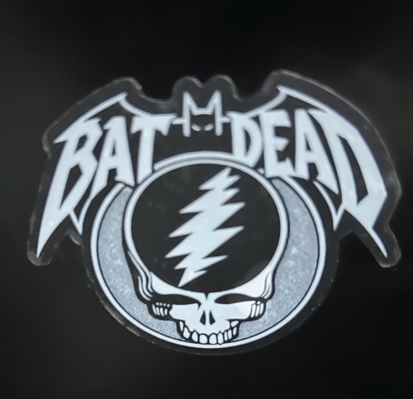 Bat Dead 3" Clear Die-Cut Grateful Dead Sticker