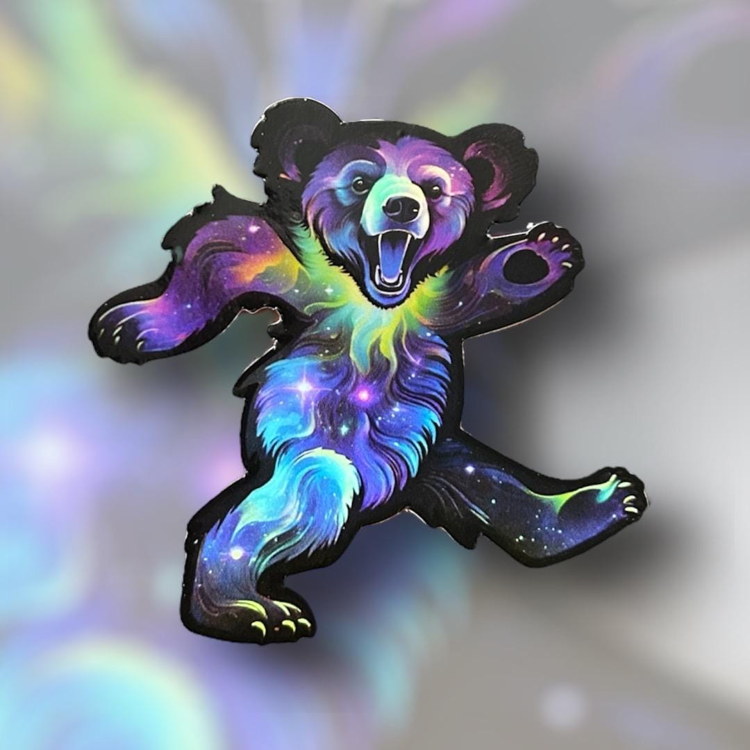 Cosmic Dancing Bear Holo 3” sticker