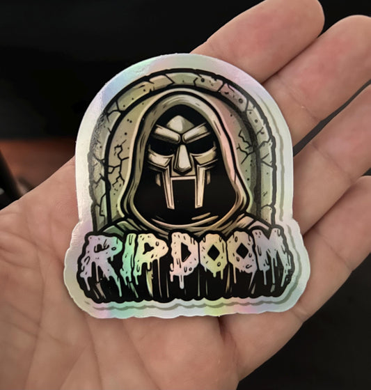RIP DOOM 2.8”x3” inch Holo