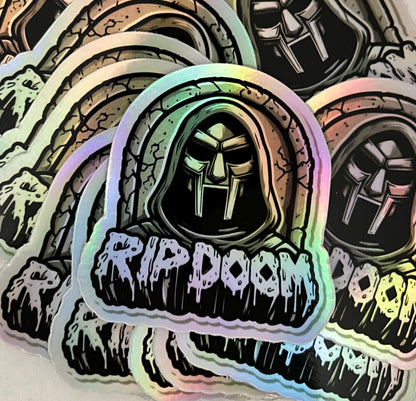 RIP DOOM 2.8”x3” inch Holo