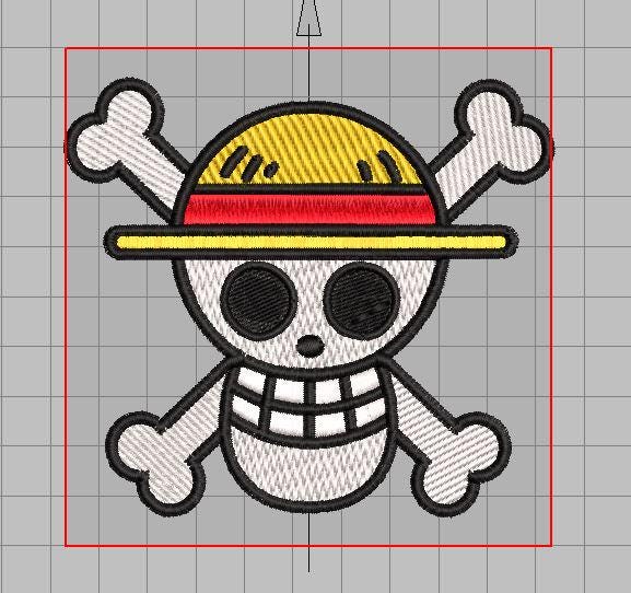 Luffy Embroidery Design One Piece