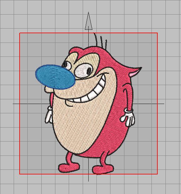 Stimpy Embroidery Design