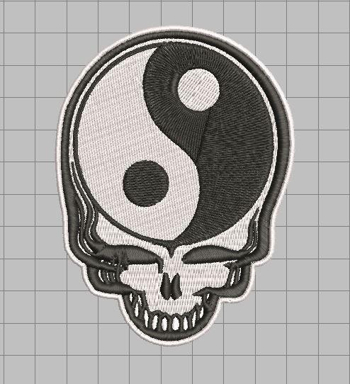 Yin Yang Embroidery File Steely Patch