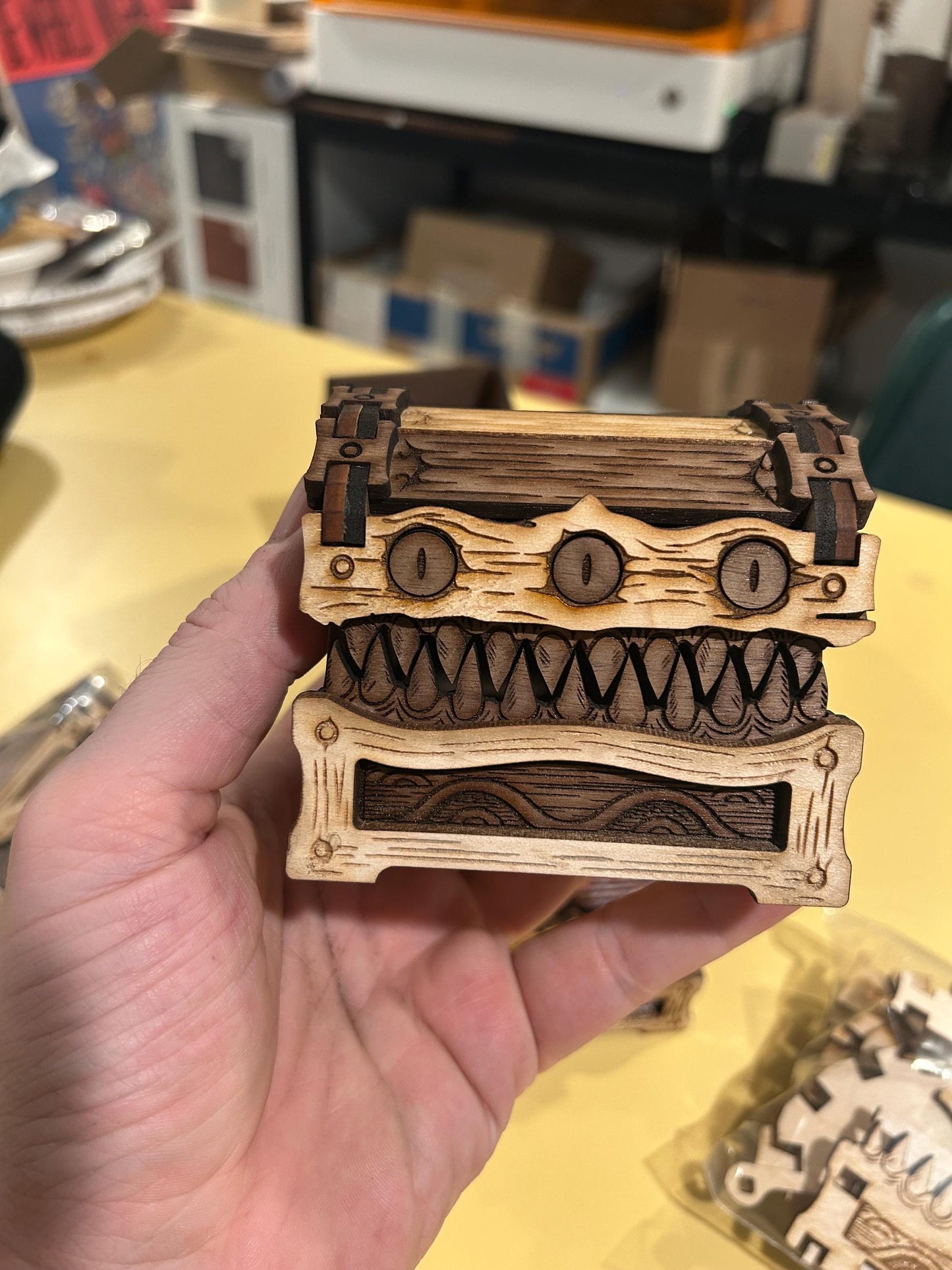 Monster Mimic Chest Exotic Hardwood